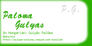 paloma gulyas business card
